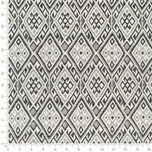 Load image into Gallery viewer, InsideOut Indoor Outdoor Performance Black Grey Off White Geometric Abstract  Upholstery Fabric