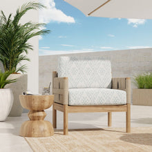 Load image into Gallery viewer, InsideOut Indoor Outdoor Performance Dusty Blue Cream Abstract Geometric Upholstery Fabric