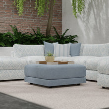 Load image into Gallery viewer, InsideOut Indoor Outdoor Performance Dusty Blue Cream Abstract Geometric Upholstery Fabric