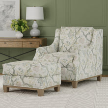 Load image into Gallery viewer, Greige Green Mustard Mauve Floral Upholstery Drapery Fabric / Herbal