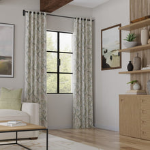 Load image into Gallery viewer, Greige Green Mustard Mauve Floral Upholstery Drapery Fabric / Herbal