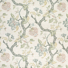 Load image into Gallery viewer, Greige Green Mustard Mauve Floral Upholstery Drapery Fabric / Herbal