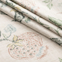 Load image into Gallery viewer, Greige Green Mustard Mauve Floral Upholstery Drapery Fabric / Herbal