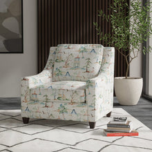 Load image into Gallery viewer, Cotton Ivory Green Blue Chinoiserie Upholstery Drapery Fabric