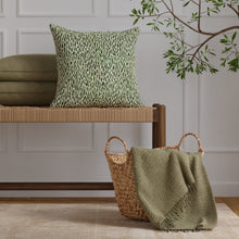 Load image into Gallery viewer, Cream Emerald Green Cheetah Animal Pattern Velvet Upholstery Fabric / Emerald