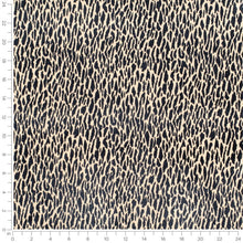 Load image into Gallery viewer, Cream Navy Blue Animal Pattern Velvet Upholstery Fabric / Oxford