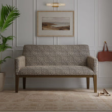 Load image into Gallery viewer, Cream Navy Blue Animal Pattern Velvet Upholstery Fabric / Oxford