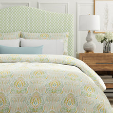 Load image into Gallery viewer, Cotton White Mustard Teal Green Pink Paisley Upholstery Drapery Fabric