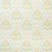 Load image into Gallery viewer, Cotton White Mustard Teal Green Pink Paisley Upholstery Drapery Fabric