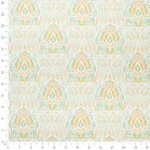 Load image into Gallery viewer, Cotton White Mustard Teal Green Pink Paisley Upholstery Drapery Fabric