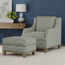 Load image into Gallery viewer, French Blue Brown Cream Geometric MCM Upholstery Drapery Fabric / Uniform
