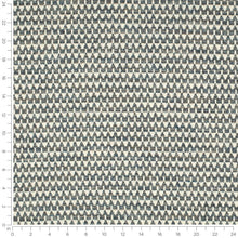 Load image into Gallery viewer, French Blue Brown Cream Geometric MCM Upholstery Drapery Fabric / Uniform
