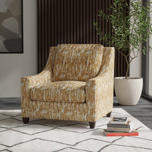 Load image into Gallery viewer, Beige Mustard Gold Ochre Distressed Abstract Cut Velvet Upholstery Fabric