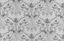 Load image into Gallery viewer, Ivory Beige Grey Brown Floral Bird Print Upholstery Drapery Fabric