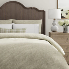 Load image into Gallery viewer, Sage Green Cream Small Scale Geometric Tweed Upholstery Fabric / Balsam