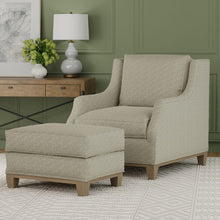 Load image into Gallery viewer, Sage Green Cream Small Scale Geometric Tweed Upholstery Fabric / Balsam