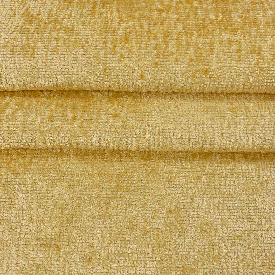 Gold Mustard Yellow Chenille Upholstery Fabric MGF
