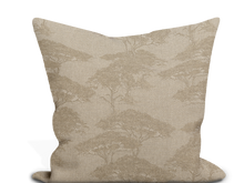 Load image into Gallery viewer, Custom Pillow Cover in Botanical Thibaut Torrey Pines in Champagne - One Side