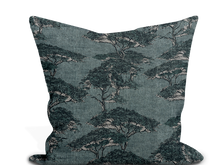 Load image into Gallery viewer, Custom Pillow Cover in Botanical Thibaut Torrey Pines in Mineral - One Side