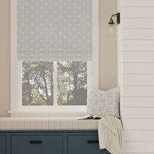 Load image into Gallery viewer, Blue White Floral Embroidered Drapery Fabric / Baby Blue