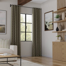Load image into Gallery viewer, Seafoam Green Off White Damask Upholstery Fabric / Aloe