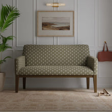 Load image into Gallery viewer, Seafoam Green Off White Damask Upholstery Fabric / Aloe
