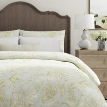 Load image into Gallery viewer, Aqua Blue White Green Floral Upholstery Drapery Fabric / Lagoon
