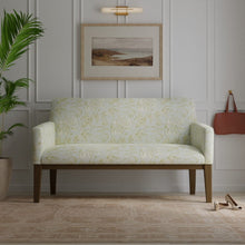 Load image into Gallery viewer, Aqua Blue White Green Floral Upholstery Drapery Fabric / Lagoon