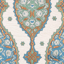 Load image into Gallery viewer, Schumacher Tokpaki Fabric RF202CR12 / Blue &amp; Green