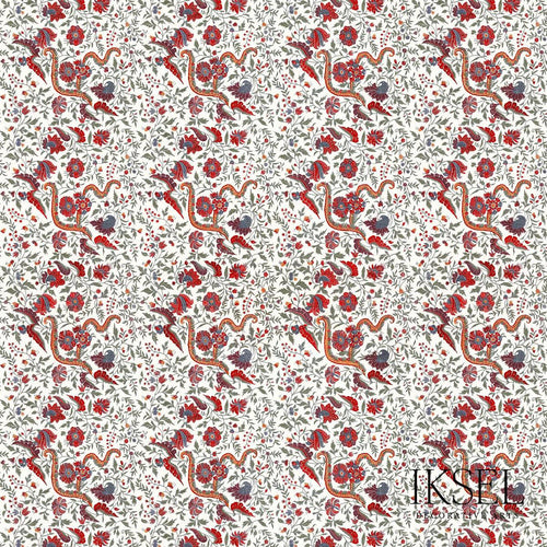 Schumacher Indienne Fabric RF306CR52 / Red