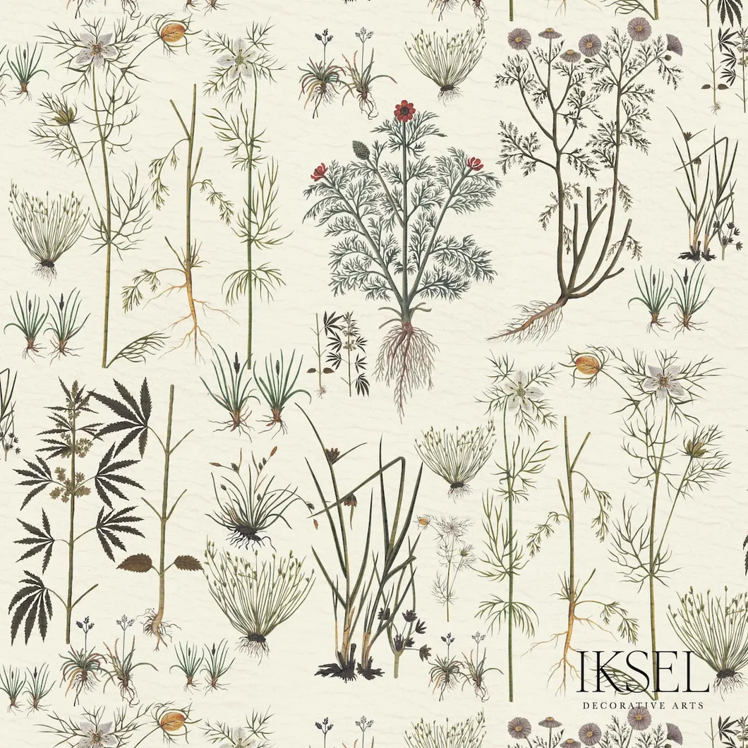 Schumacher Herbier Fabric RF417CS70 / White