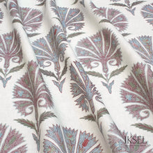 Load image into Gallery viewer, Schumacher Suzani Carnation Fabric RF501CR51 / Nattier