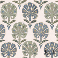 Load image into Gallery viewer, Schumacher Suzani Carnation Fabric RF501CR54 / Blues