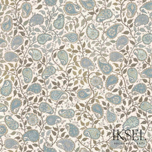 Load image into Gallery viewer, Schumacher Suzani Paisley Fabric RF502CR54 / Blues