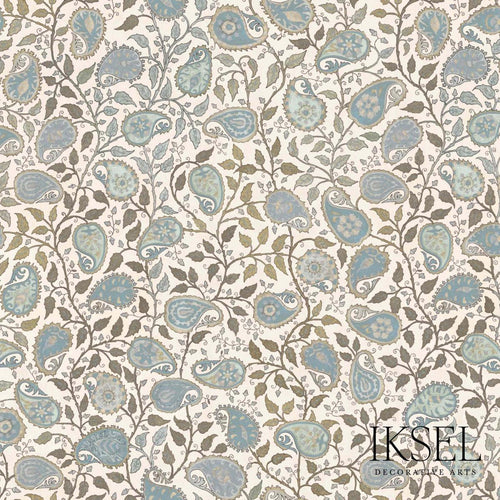 Schumacher Suzani Paisley Fabric RF502CR54 / Blues