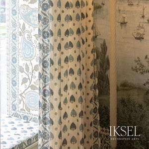 Schumacher Suzani Spades Fabric RF503CR54 / Blues