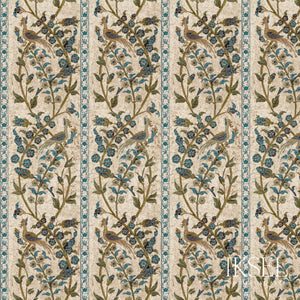 Schumacher Aleppo Stripe Fabric RF537CR58 / Blue