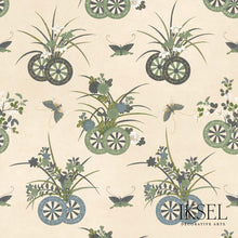 Load image into Gallery viewer, Schumacher Japanese Fans Fabric RF608CR41 / Rice-Green