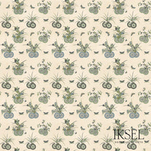 Load image into Gallery viewer, Schumacher Japanese Fans Fabric RF608CR41 / Rice-Green
