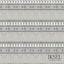 Load image into Gallery viewer, Schumacher Alcazar Bayadere Fabric RF906CR59 / Grey