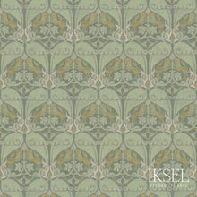 Load image into Gallery viewer, Schumacher Nasrid Lions Fabric RF916CR60 / Sage
