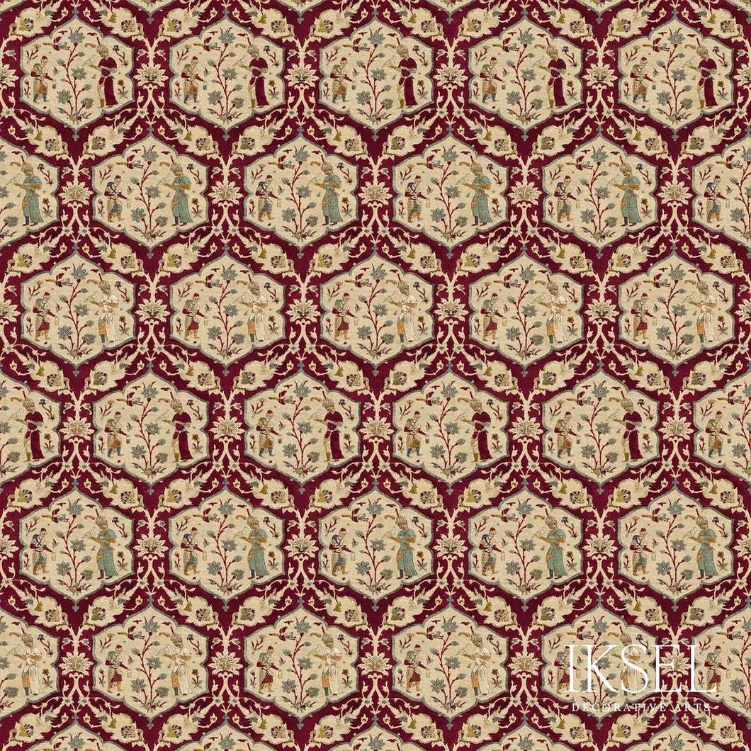 Schumacher Safavid Medallions Fabric RF932CS01 / Original