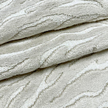 Load image into Gallery viewer, Beige Cream Animal Tiger Cut Velvet Upholstery Fabric MGF