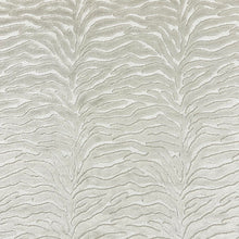 Load image into Gallery viewer, Beige Cream Animal Tiger Cut Velvet Upholstery Fabric MGF