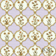 Load image into Gallery viewer, Schumacher Jali Bouquets  Wallpaper RW310CS31 /  Lilac Mauve
