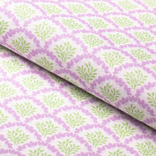 Load image into Gallery viewer, Cotton Purple Blue Green Botanical Upholstery Drapery Fabric