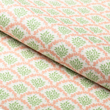 Load image into Gallery viewer, Cotton Coral Green Botanical Upholstery Drapery Fabric