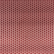Load image into Gallery viewer, Red Cream Geometric Velvet Upholstery Fabric MGF