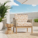 Load image into Gallery viewer, InsideOut Indoor Outdoor Performance Coral Cream feather Fern Upholstery Fabric