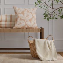 Load image into Gallery viewer, InsideOut Indoor Outdoor Performance Coral Cream feather Fern Upholstery Fabric